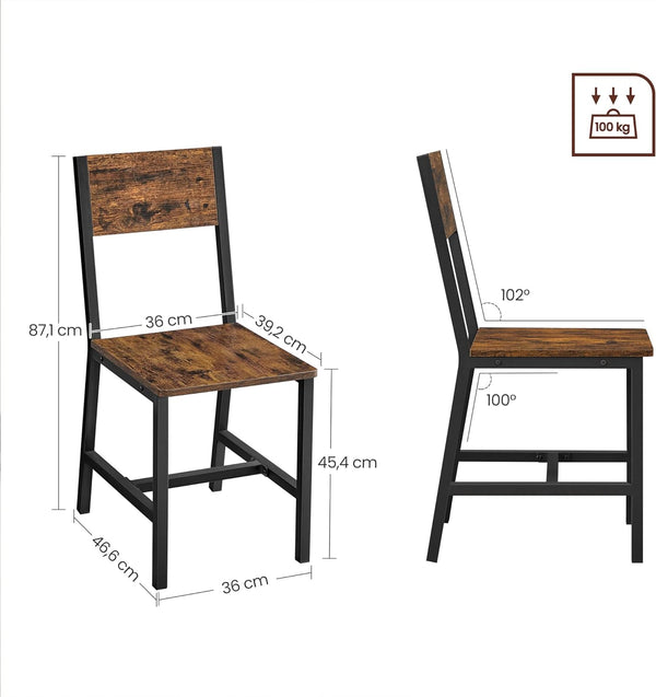 Industrial Dining Chairs (set of 2) - Karrari