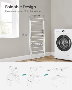 2-Tier Clothes Horse Dryer – Foldable, Space-Saving - Karrari