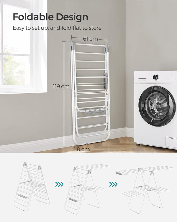 2-Tier Clothes Horse Dryer – Foldable, Space-Saving - Karrari
