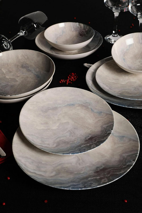 Elegant 24-Piece Dinner Set, 100% Porcelain