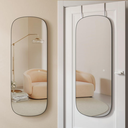 Mirror, Wall Mirror, Curved Corner, Full Body Mirror, Mirror for Door, Frameless