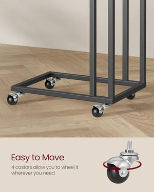 C-Shaped Rolling Side Table - Karrari
