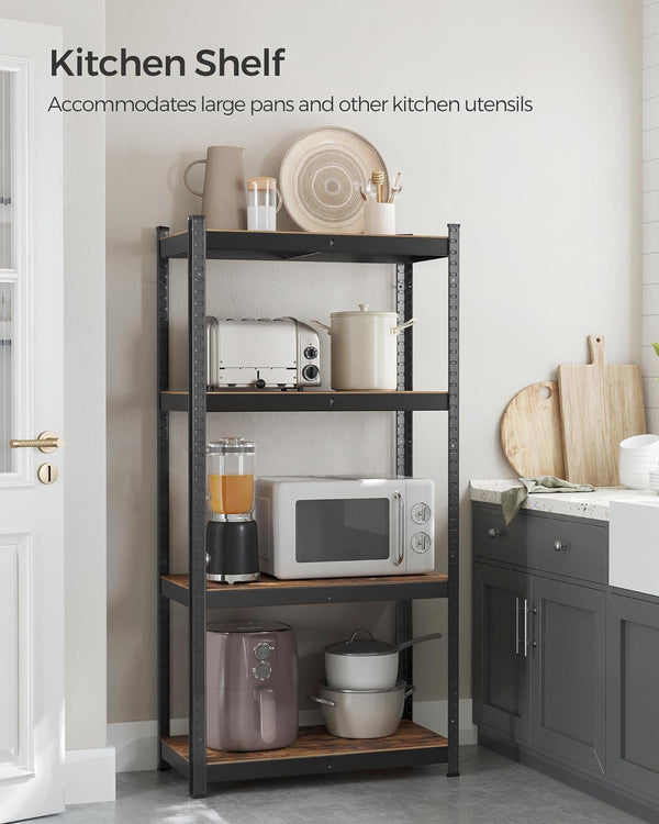 Industrial Shelving Unit – 4 Adjustable Shelves, (40x80x160cm) - Karrari