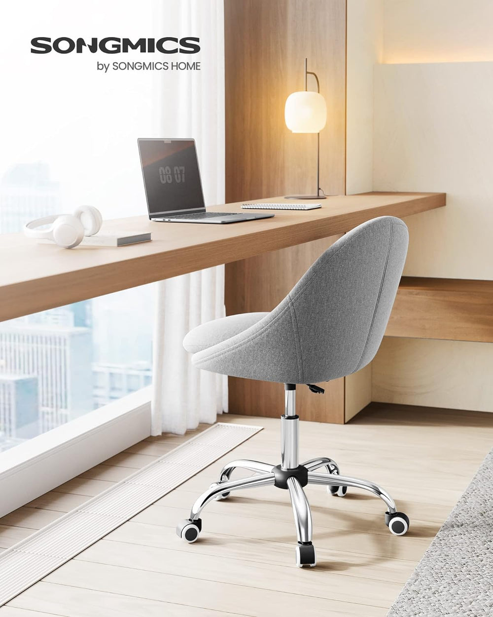 Grey Swivel Office Chair - Karrari