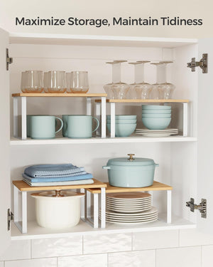 Set of 4 Stackable Kitchen Cupboard Organizers