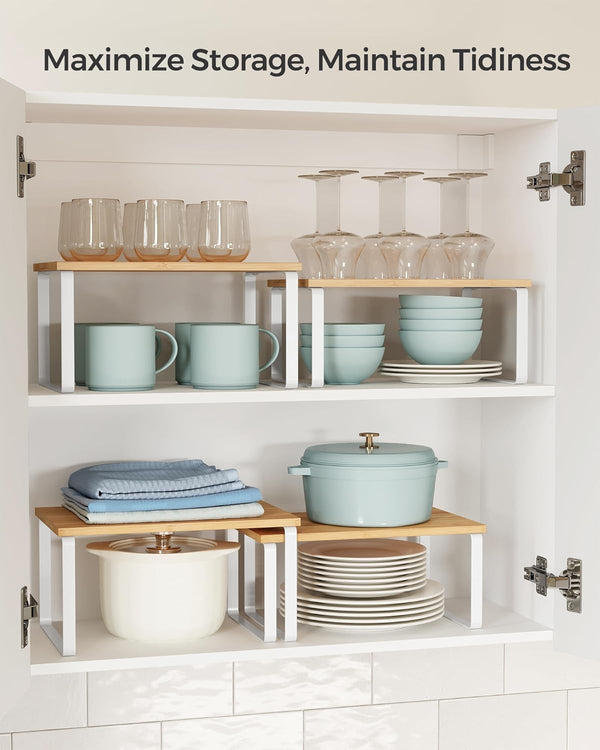 Set of 4 Stackable Kitchen Cupboard Organizers