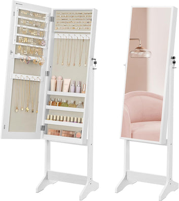 Mirror Jewellery Cabinet Armoire, Standing Full-Length Mirror