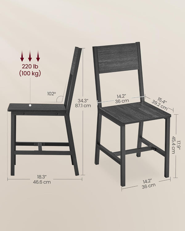 Industrial Dining Chairs (set of 2) - Karrari
