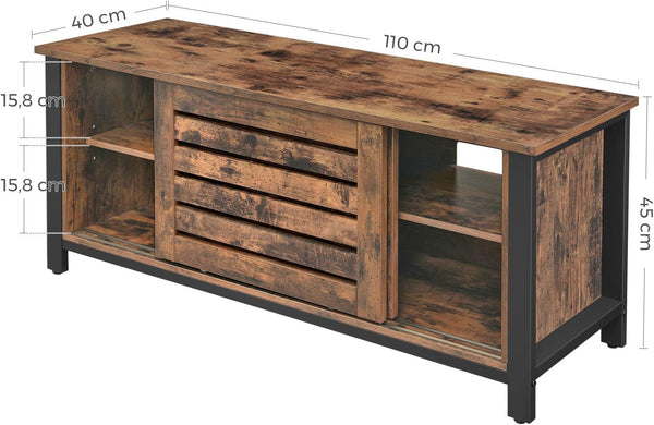 Industrial TV Stand with Sliding Doors - Karrari