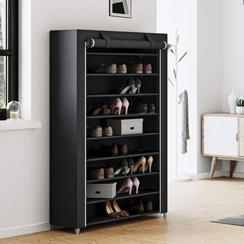 10-Tier Shoe Rack, Shoe Shelf for up to 54 Pairs of Shoes, Free Standing Storage Organiser