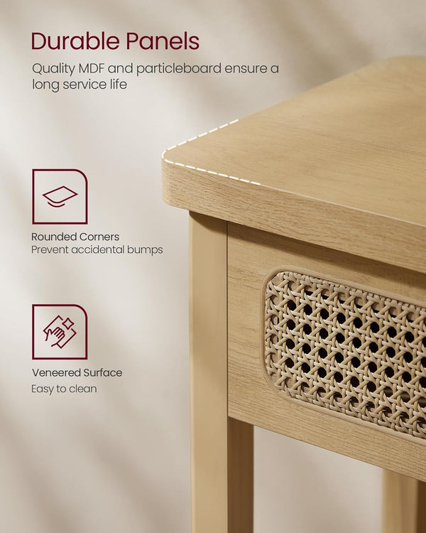 Boho Oak Beige Console Table - Karrari