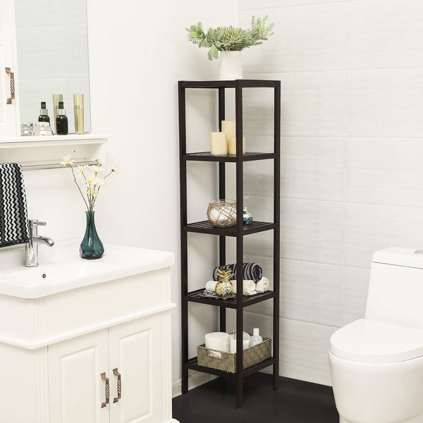 5-Tier Bamboo Bathroom & Storage Shelf