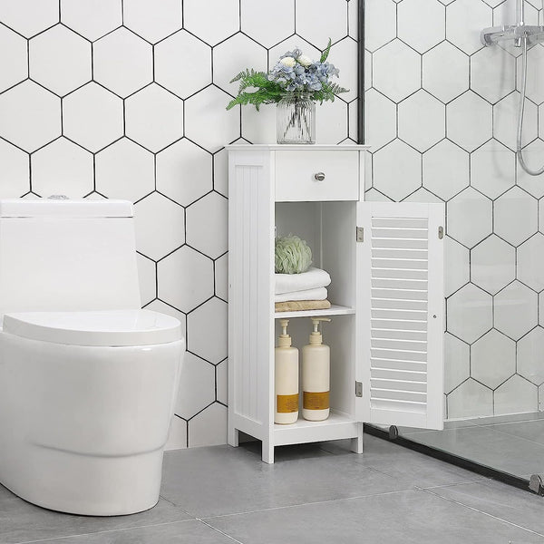Bathroom Floor Cabinet with Drawer & Door - Karrari