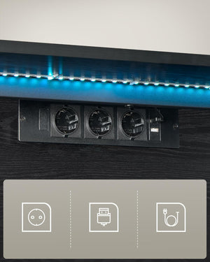 Wall-Mounted TV Cabinet with LED