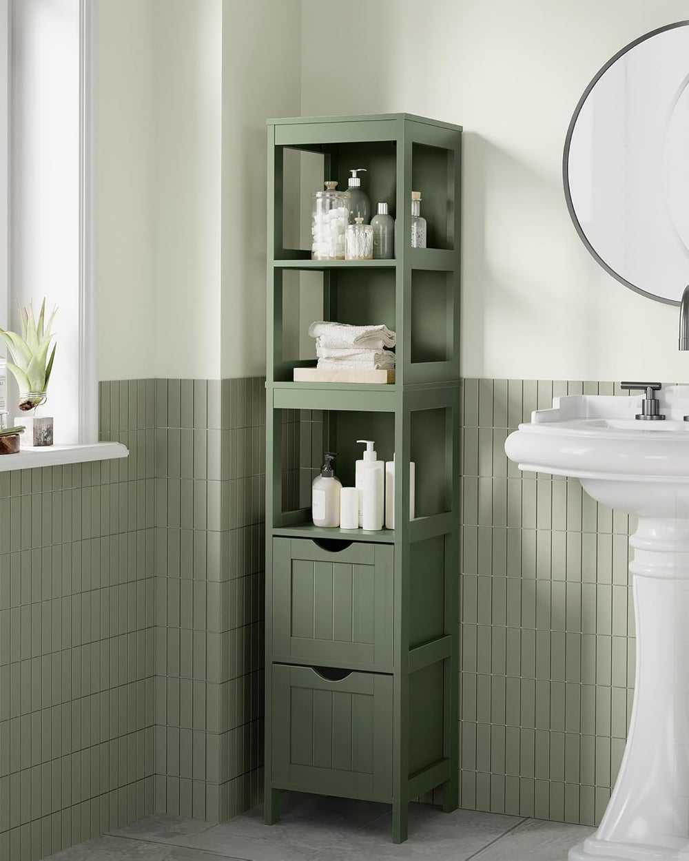 Tall Bathroom Floor Cabinet