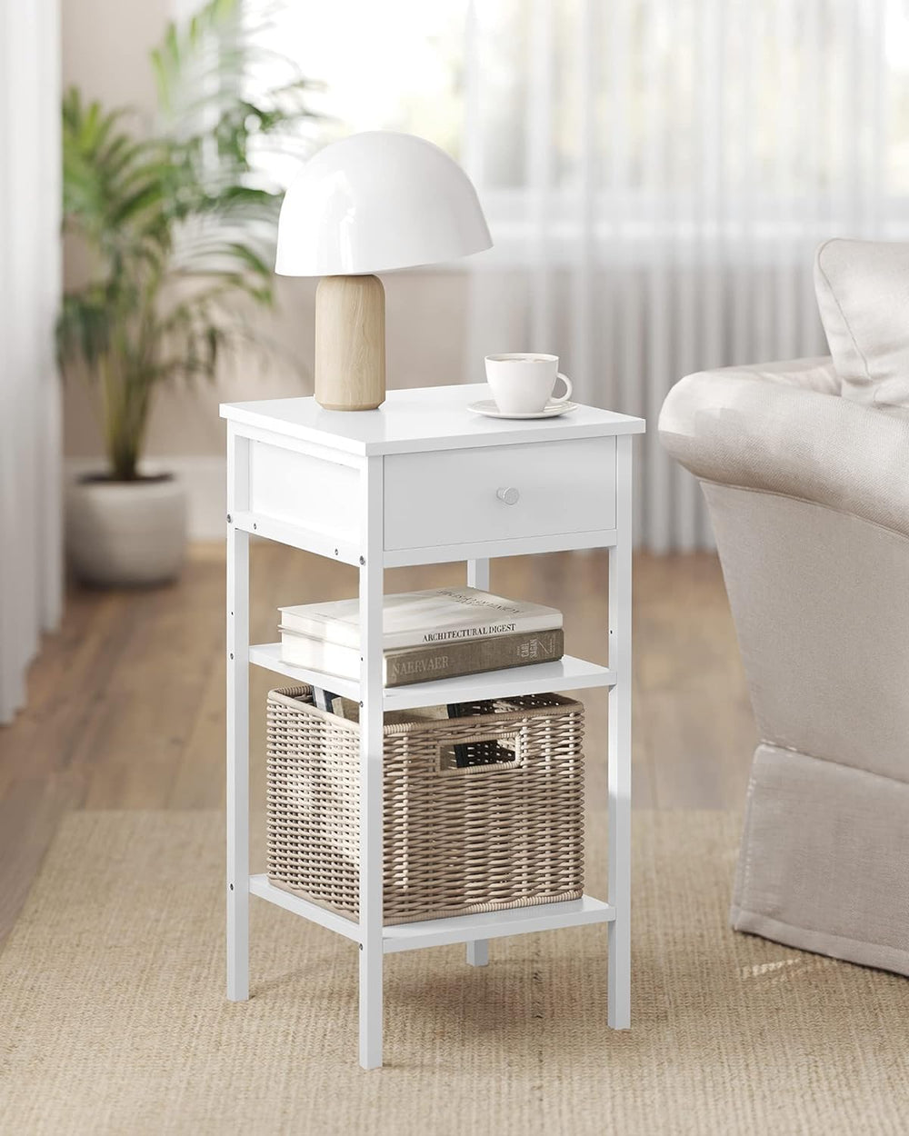 Bedside Table - Drawer & Adjustable Shelf - Karrari