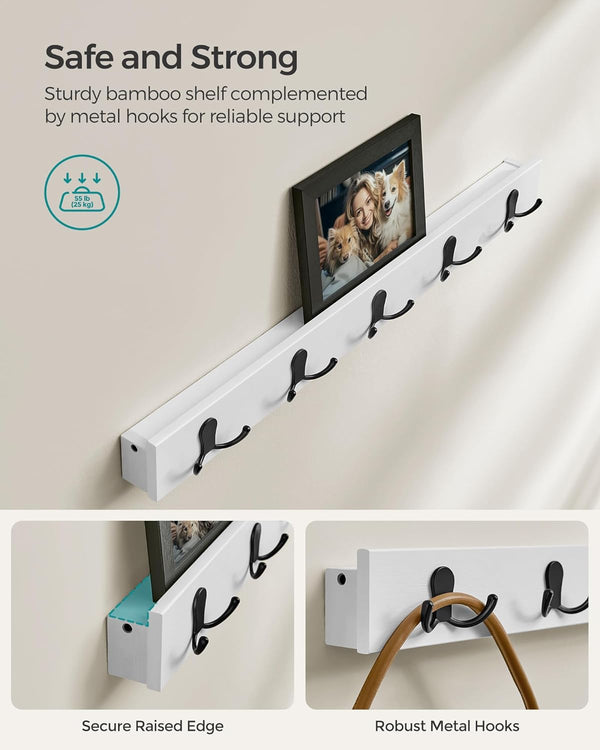 Coat Rack & Shoe Bench Set – 5 Hooks, 3-Tier - Karrari