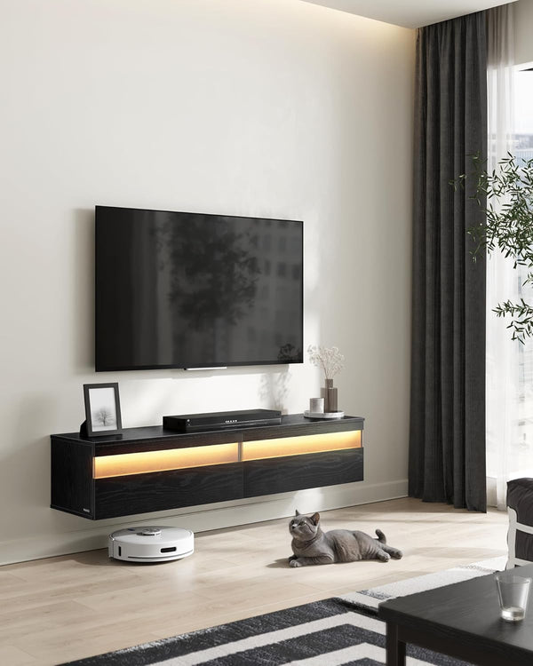 Wall-Mounted TV Cabinet with LED