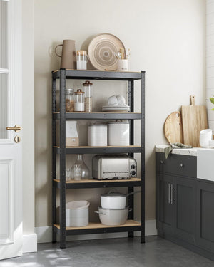 Heavy-Duty Steel Storage Rack - 5-Tier, High Load Capacity (30x75x150cm) - Karrari