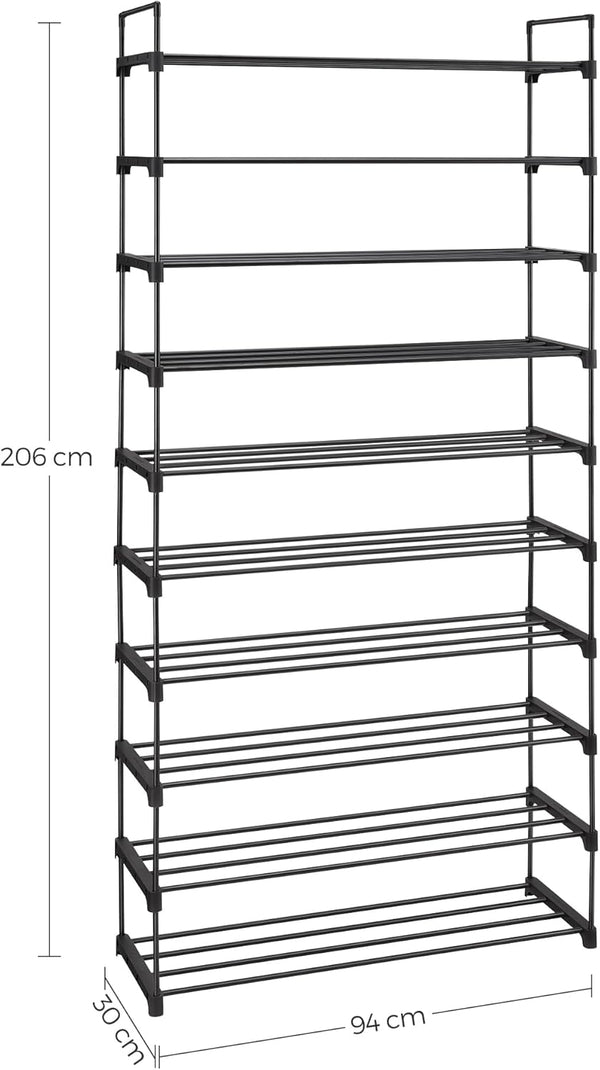 10-Tier Metal Shoe Rack – Customisable Design
