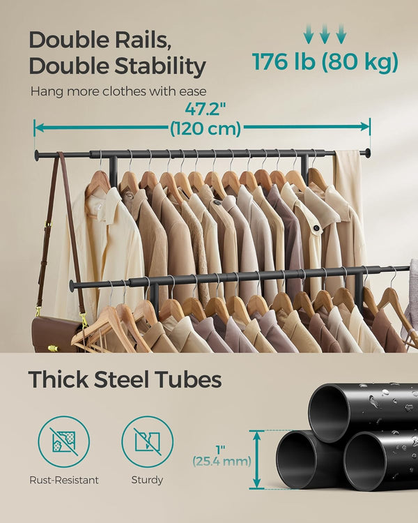 Adjustable Heavy-Duty Clothes Rack