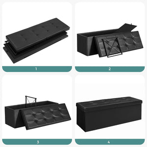 Foldable Storage Bench – Chest with Lid