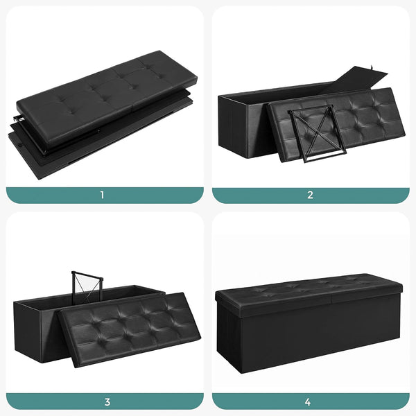 Foldable Storage Bench – Chest with Lid