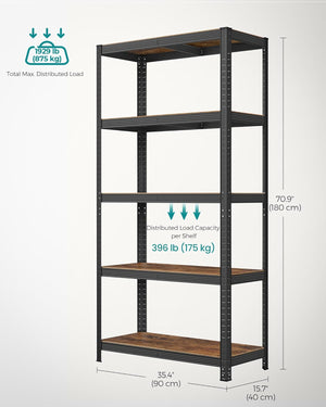 Industrial Shelving Unit – Adjustable Storage Rack (40x90x180 cm) - Karrari