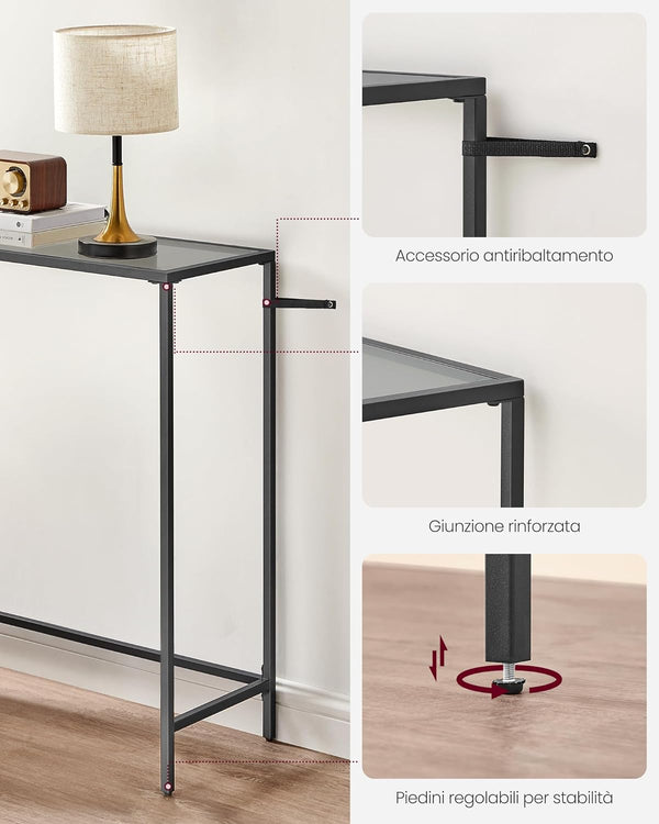 Modern Black Console Table - Karrari