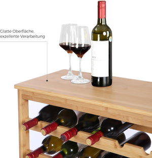 7-Tier Bamboo Wine Rack, Holds 42 Bottles - Karrari