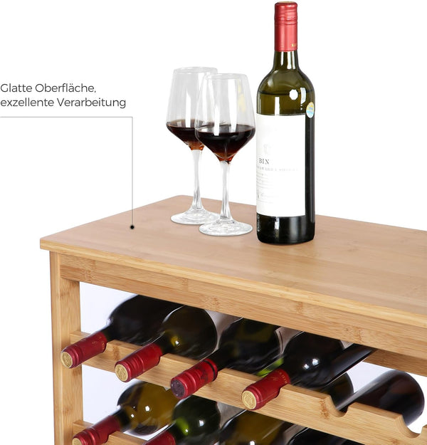 7-Tier Bamboo Wine Rack, Holds 42 Bottles - Karrari