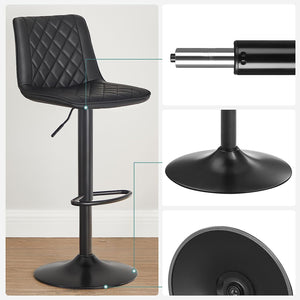 Height-Adjustable Bar Stools Set of 2 - Karrari