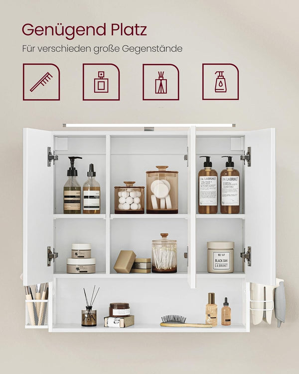 Bathroom Mirror Cabinet with LED Lighting - Karrari