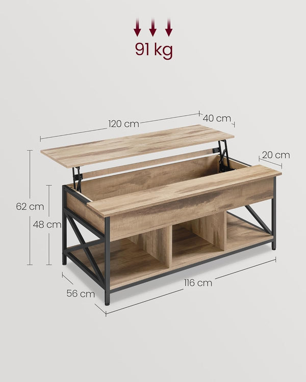 Lift-Top Storage Coffee Table - Karrari