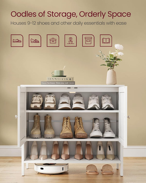 3-Tier Shoe Cabinet with Adjustable Shelf - Karrari