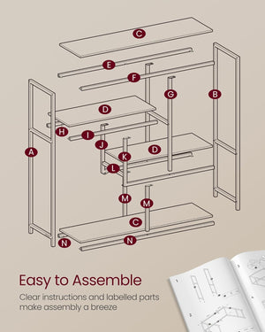 4-Tier Freestanding Bookshelf - Karrari