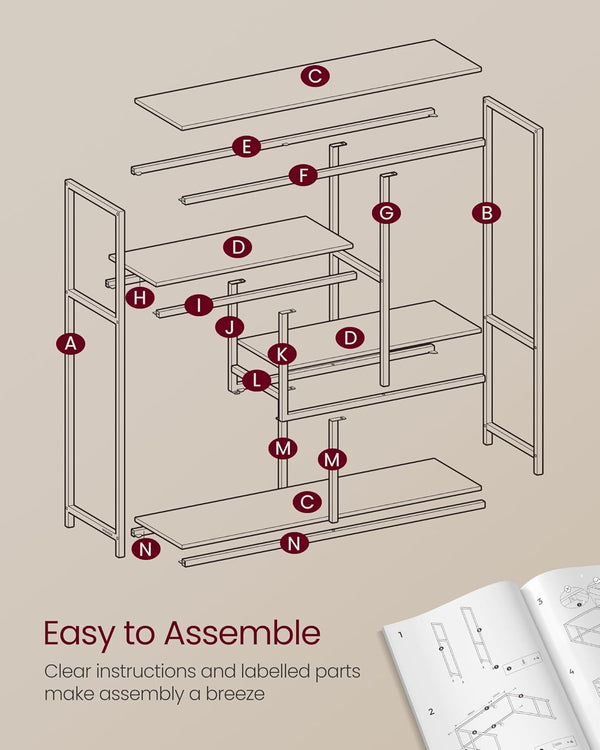 4-Tier Freestanding Bookshelf - Karrari