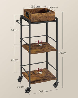 Kitchen Trolley with Removable Tray - Karrari