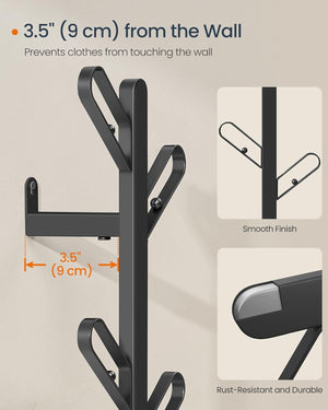 Wall-Mounted Coat Rack - 7 Hooks - Karrari