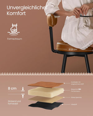 Swivel Faux Leather Bar Stools Set - Karrari