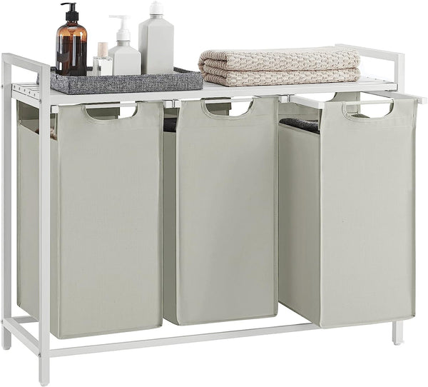 Laundry Hamper - 3 Removable Oxford Fabric Bags - Karrari
