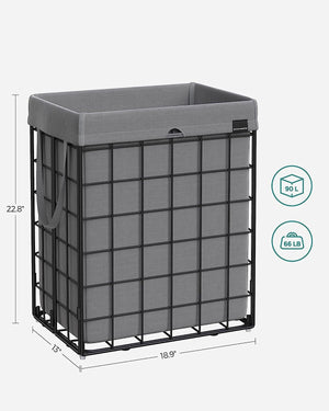 Laundry Hamper, 23.8 Gal (90L) Laundry Basket, Collapsible Clothes Hamper - Karrari