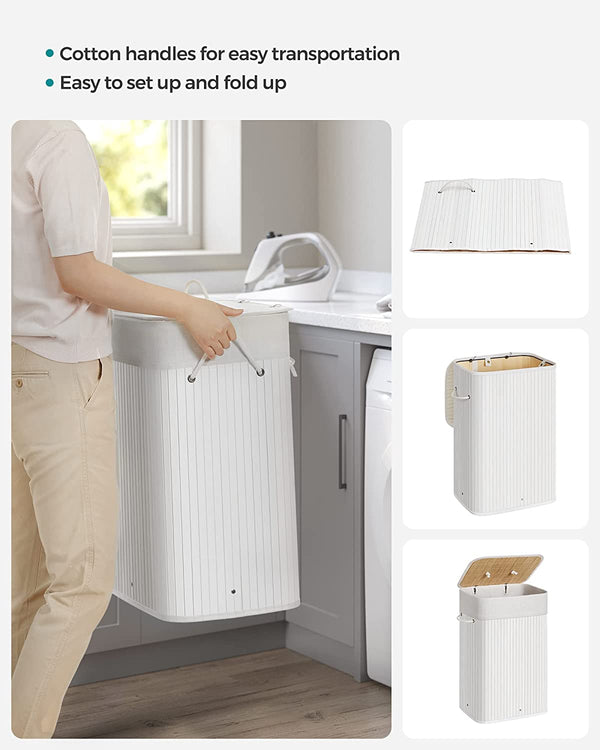 72L Foldable Bamboo Laundry Basket - Karrari