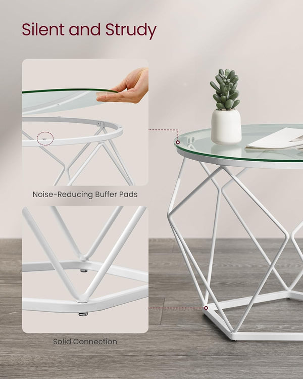 2-Piece Round Coffee Tables with Removable Tops - Karrari