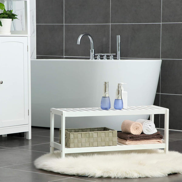 2 Tier Bamboo Shoe Rack