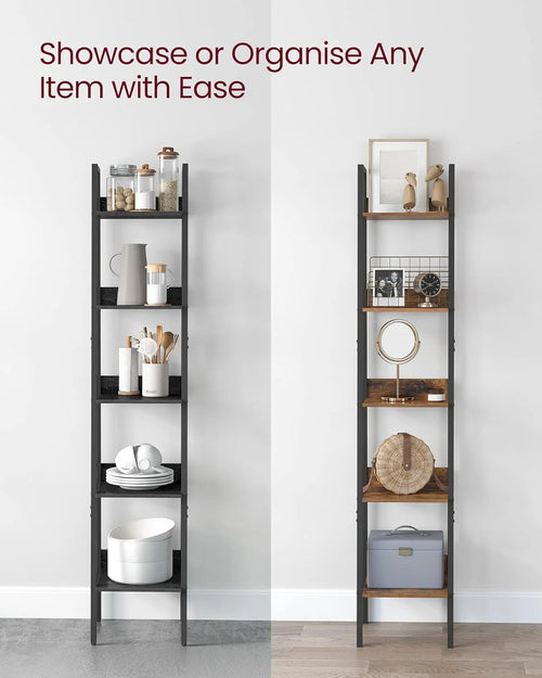 5-Tier Slim Bookshelf