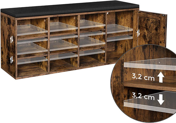 Shoe Storage Bench with Cushion - Karrari