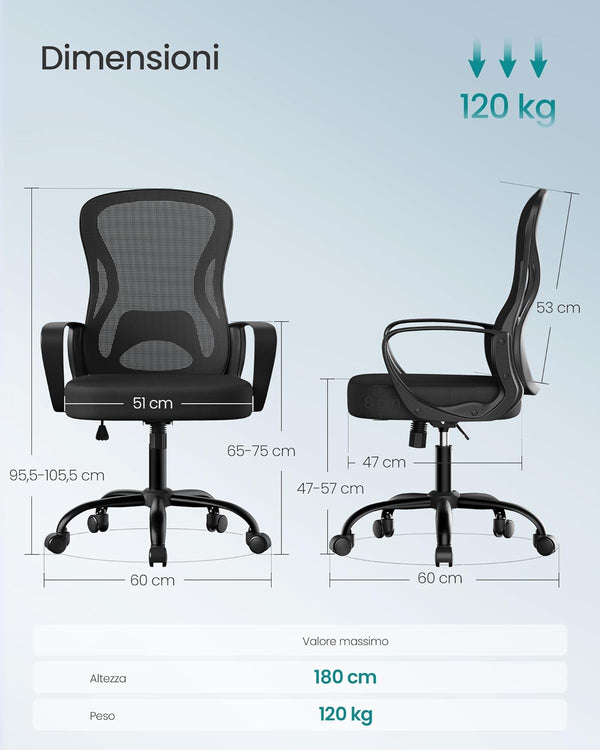 Ergonomic Office Chair with Lumbar Support - Karrari