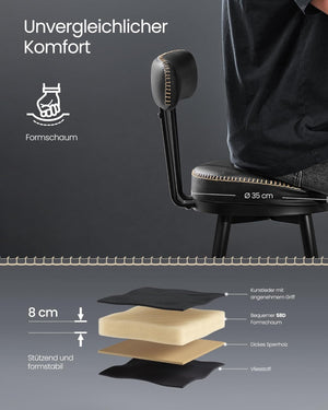Swivel Faux Leather Bar Stools Set - Karrari