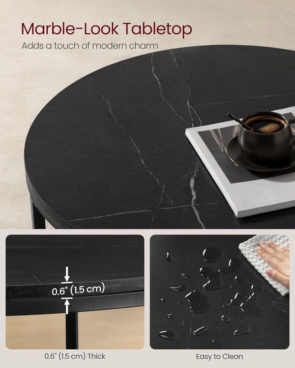 Coffee Table with Glass Top & Storage - Karrari